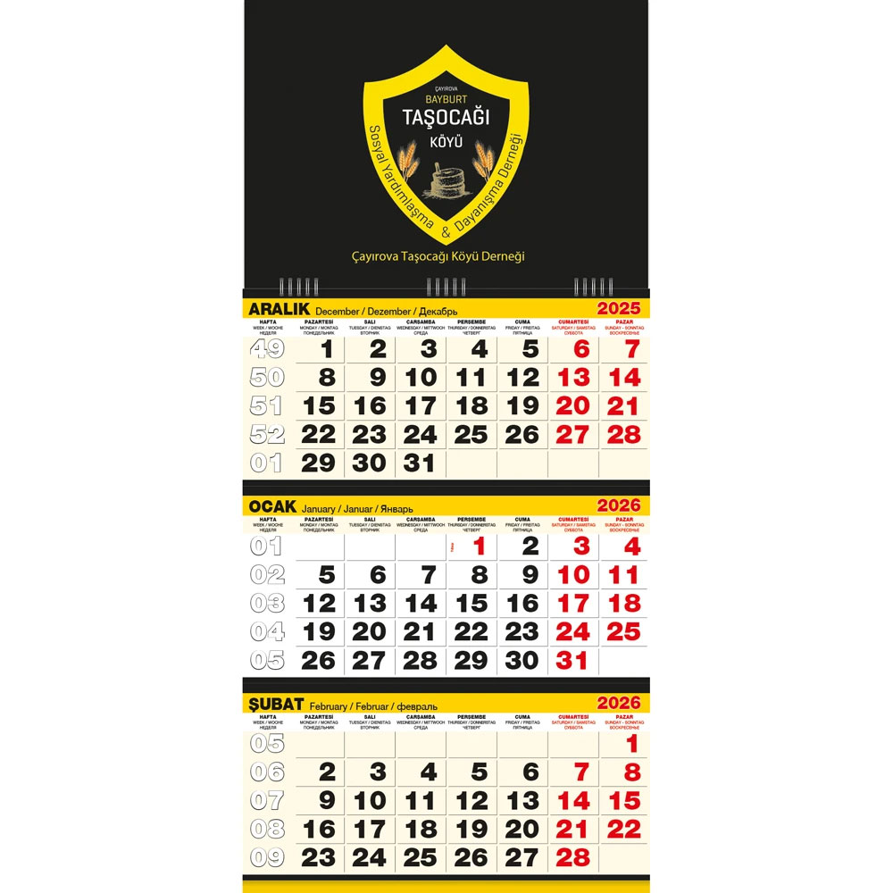 07 Büyük Boy Gemici Takvim