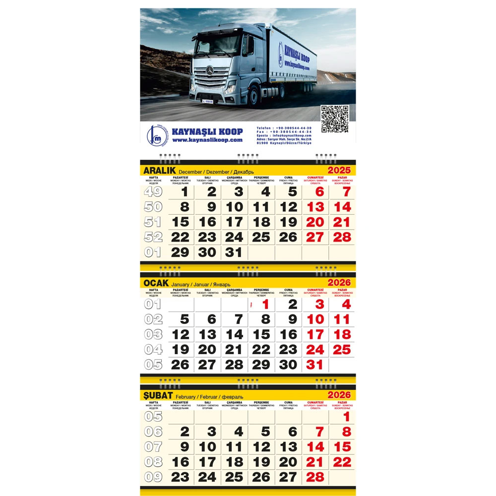 08 Büyük Boy Gemici Takvim