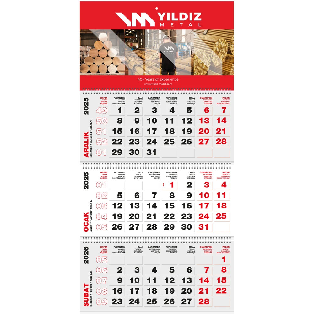 17 Jumbo Sıvama Gemici Takvim