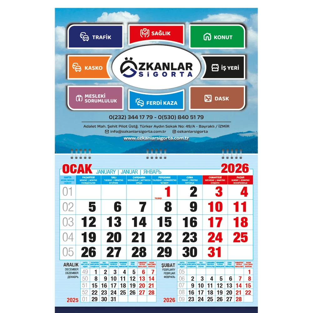 02 Ekonomik Küçük Boy Gemici Takvim